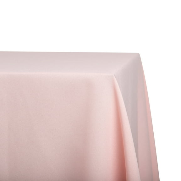 110" x 156" Rectangular Blush Tablecloth Polyester | Wedding Tablecloth | 8' King Table Drape