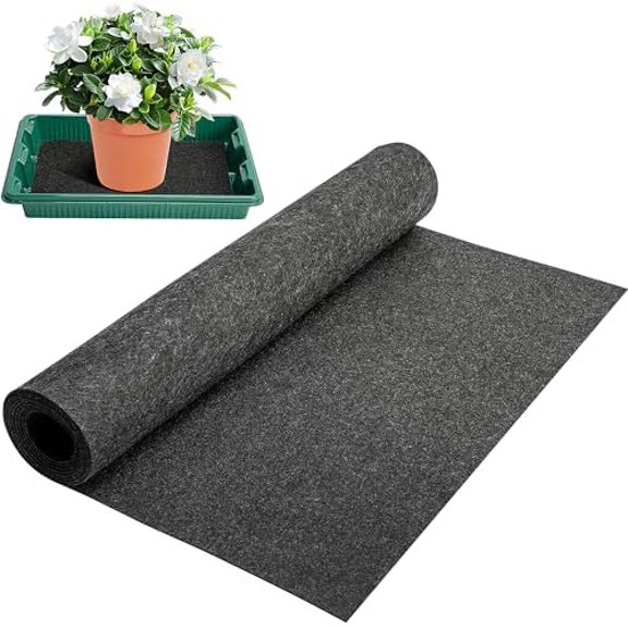 110 x 25 Inch Automatic Plant Watering Mat, 3mm Thick Self Watering Capillary Mat, Felt Plant Water Wicking Mat for Seed Sprouting Hydroponics Potted Plants