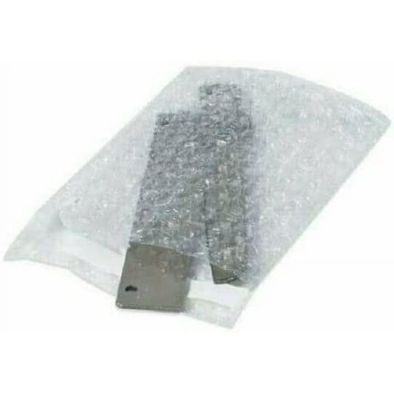 1100 - 4x7.5 Bubble Out Pouches Bags Wrap Cushioning Self Seal Clear 4" x 7.5"
