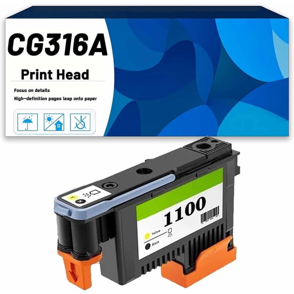 1100 CG316A Print Head Combo Pack, Compatible for 1000 1100 Printers, High Print Volume, Long Lasting Durability
