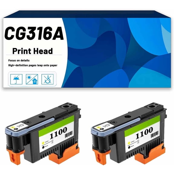 1100 CG316A Print Head Combo Pack, Compatible for HP 1000 1100 Printers, High Print Volume, Long Lasting Durability