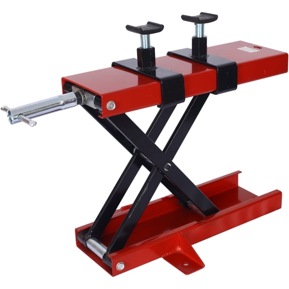 1100 LBS Motorcycle Scissor Lift Jack Adjustable Center Repair Stand Red Steel Lift Jack for Dirt Bike ATV UTV Cruiser