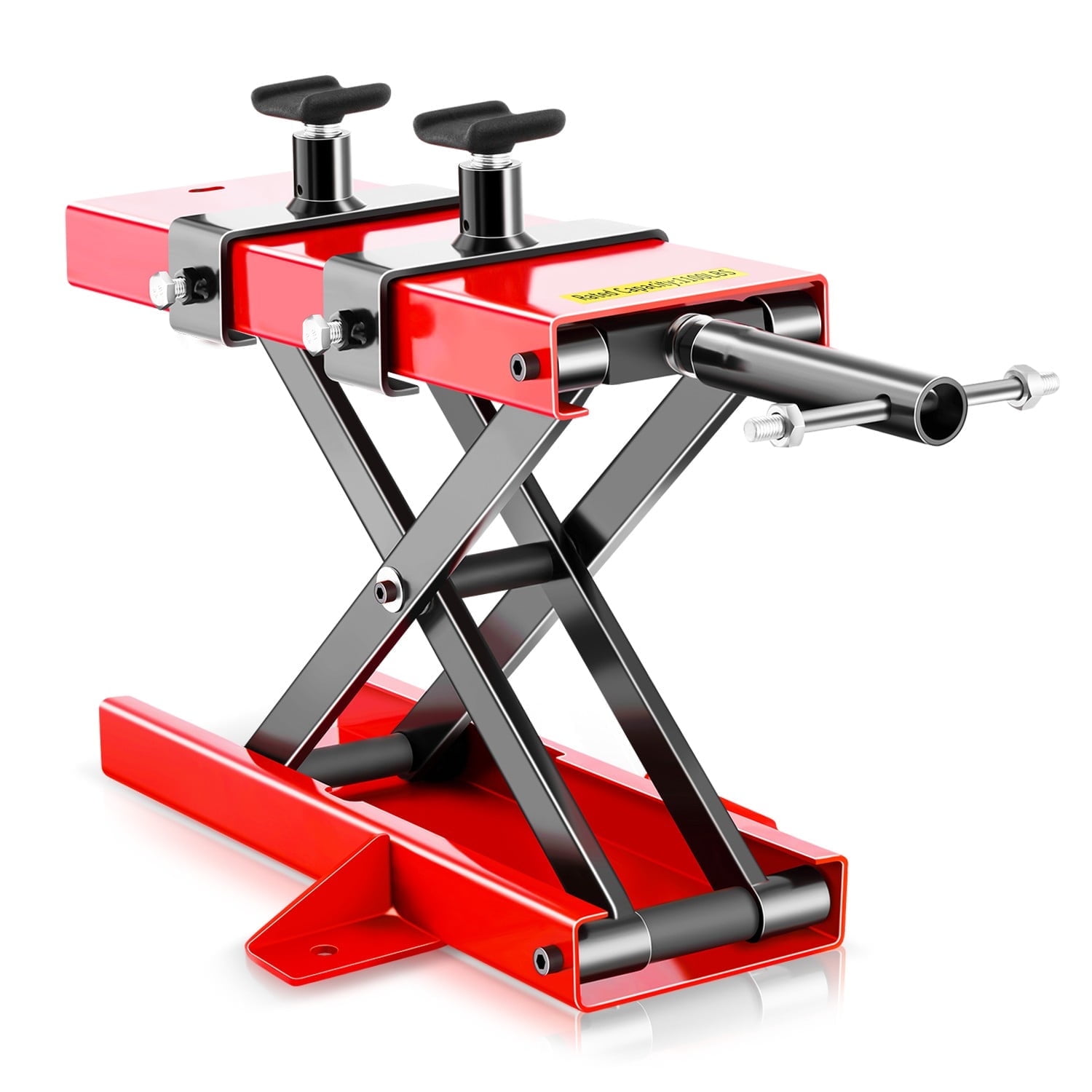 1100lbs. ATV UTV Motorcycle Scissor Lift Jack Hoist Crank Stand w/ Saddle & Pins