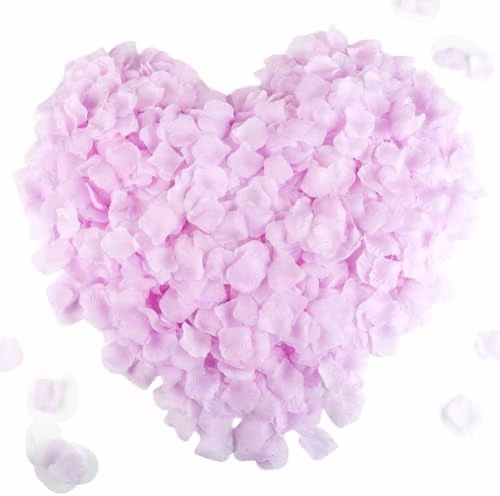 1100 PCS Silk Rose Petals for Valentine's Day,Fake Rose Petals for Romantic Night,Wedding,Proposal Anniversary Flower Decorations(Separated,Scented,Baby Purple)