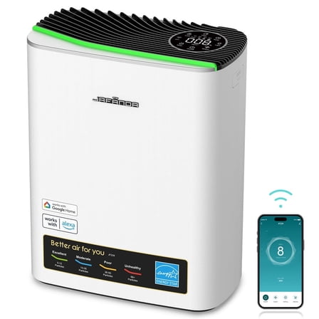 1100 Sq.ft. True HEPA 13 Console Air Purifier,Activated Carbon,99.97% Cleaner,141 CFM for Bedroom,White ,2025 New