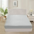 thumbnail image 1 of 1100 Thread Count 100% Egyptian Cotton 3-Piece Fitted Sheet ( 1 Fitted Sheet + 2 Pillow Covers) 27 Inches Deep Pocket Size Full XL Color Silver Grey Stripe, 1 of 6