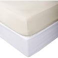 thumbnail image 1 of 1100 Thread Count 3 Piece (1- Fitted Sheet + 2- Pillow cover) Quality 21 Inch Deep Pocket 100% Egyptian Cotton Color Ivory Solid Size Full, 1 of 5