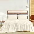 thumbnail image 1 of 1100 Thread Count 4 Piece Quality Sheet Set 21 Inch Deep Pocket 100% Egyptian Cotton Color Ivory Solid Size Twin, 1 of 6