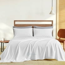 1100 Thread Count 4 Piece Quality Sheet Set 30 Inch Deep Pocket 100% Egyptian Cotton Color White Solid Size Twin XL