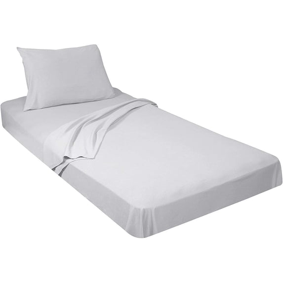 1100 Threat Count 100 % Egyptian Cotton 4-Pcs Sheets for Cot Bunk Bed-Perfect for Narrow Twin/Cot Size/Rv Bunk/Guest Bed Replacement Deep 10-Inch Color White Solid Cot Size Sheets- 30" X 75"