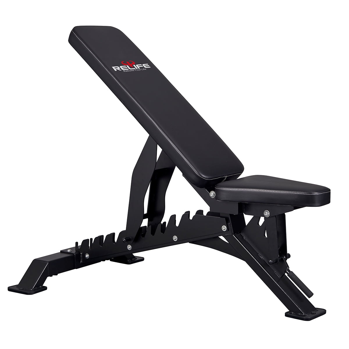 RELIFE REBUILD YOUR LIFE 1100 lb Fitness Weight Bench, Adjustable Home