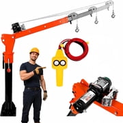 1100 lbs Electric Pickup Truck Crane,Electric Jib Crane with 2000 lb Electric Winch,360  Swivel Lift Crane,Truck Bed Crane for Lifting Goods