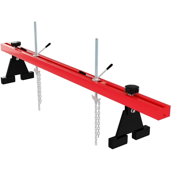 1100 lbs Engine Support Bar with Dual Hooks Adjustable 2-Point Engine Hoist Transverse Lift Holder for Garage and Auto Repair Use