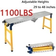 thumbnail image 1 of 1100LBS Portable Workbench Table,65" x 12" Adjustable Work Table with 5-Speed Height 29" -48" Sturdy Carbon Steel Metal Work Bench, Versatile Work Tables for Shop Garage Construction, 1 of 8