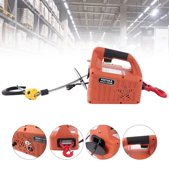 1100Lbs Electric Wireless Hoist Winch Hoist Crane Lift with Control 1500W