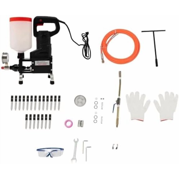 1100W 110V High Pressure Injection Pump Grouting Applicator Machine High Pressure Grouting Machine Electric Grout Mortar Plugging Machine Building Crack Filling Machine