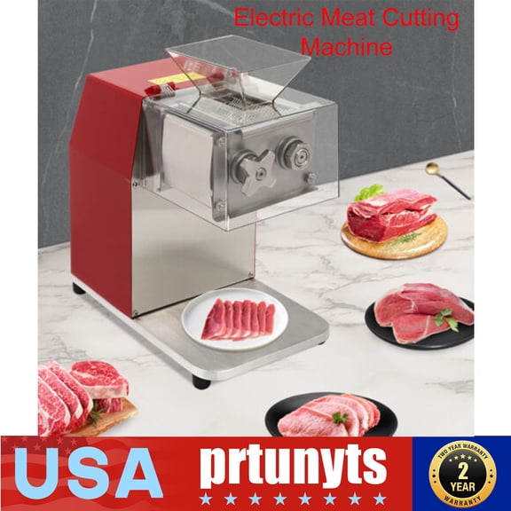 1100W Meat Cutting Machine Vertical Stainless Steel Slicer 6.1" Inlet