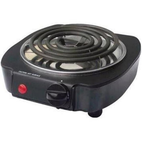 1100W Single Coil Burner, Black