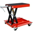1100lb Motorcycle lift with dolly Jack,Scissor Lift Jack Wide Deck
