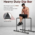 1100lbs Adjustable Dip Bar Heavy Duty Steel Dip Station for Strength