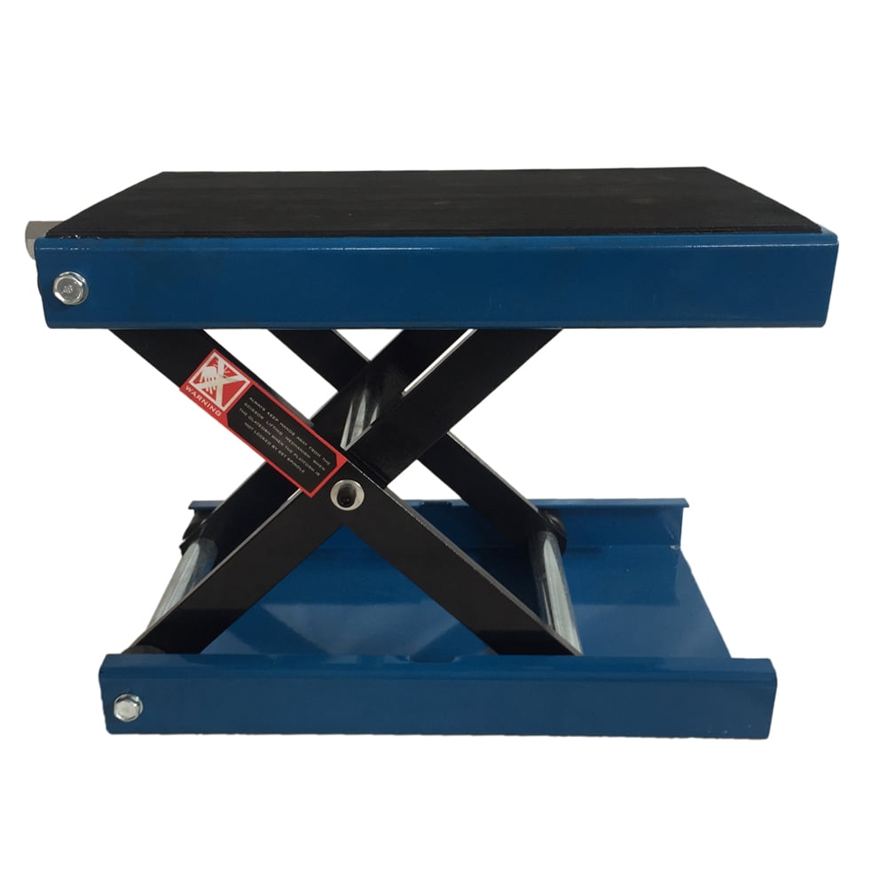 1100lbs Steel Adjustable Scissor Lift for Motorcycles, Blue
