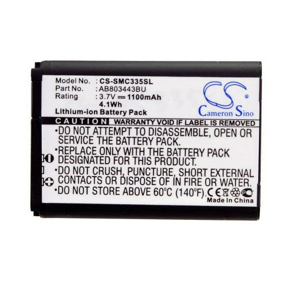 1100mAh AB803443BU Battery for Samsung Solid Xcover Xcover C3350 GT-C3350