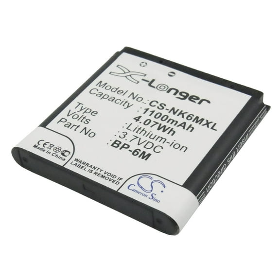 1100mAh BP-6M Battery for Nokia 6151 N93 RM-153 N77 6234 9300 N93 RM-55 3250 XpressMusic 6233 6288 N73 6280 3250 9300i N73 Music