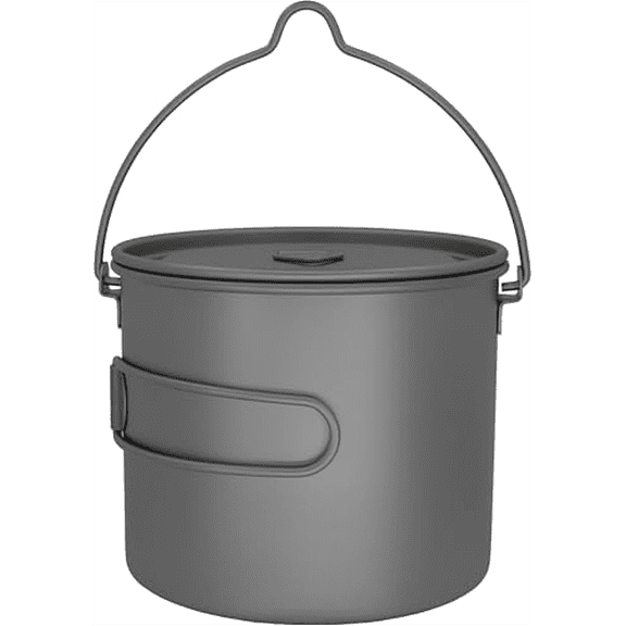 1100ml (37 oz) Titanium Pot with Bail Handle - Ultralight and Compact Pot for Backpacking, Camping, and Survival$$Sport & Recreation Other