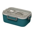 thumbnail image 1 of 1100ml Bento Lunch Box, with Spoon and Fork, Meal Prep Container, Divided Leakproof Lunch Box for Office, Portable Food Storage, 1 of 7
