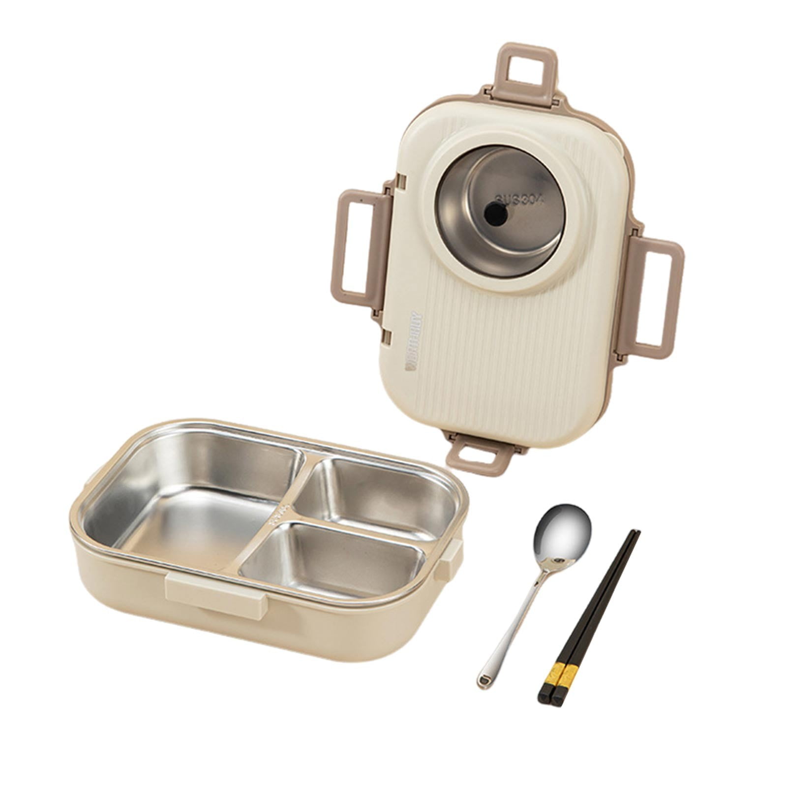 1100ml Stainless Steel Bento Lunch Box For Kids And Adults Stackable