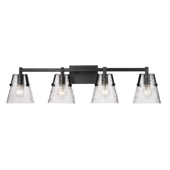 1101-4V-MB-Z-Lite-Analia - 4 Light Bath Vanity In Modern Style-9.25 Inches Tall and 36 Inches Wide-Matte Black Finish