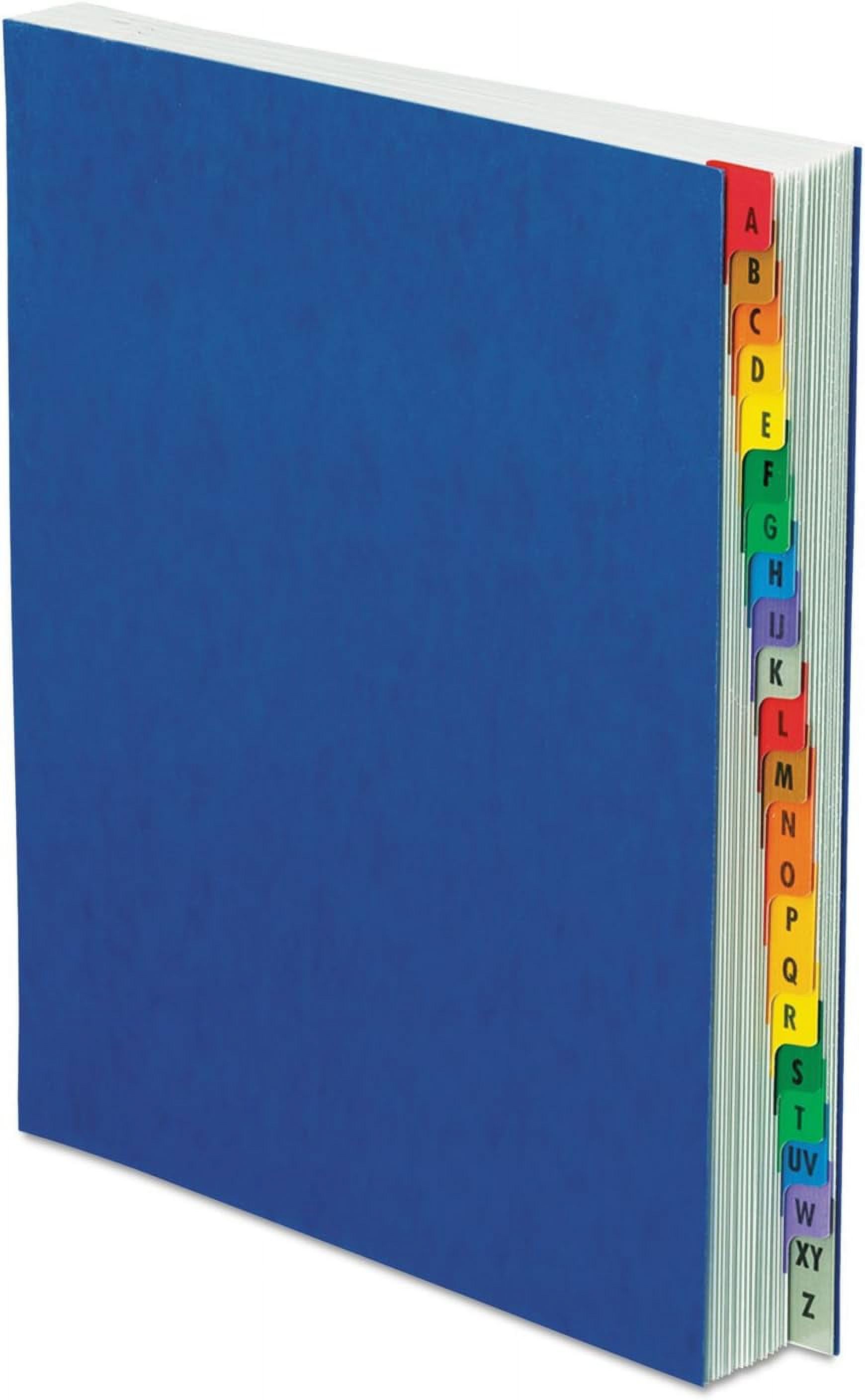 11015 AZ Expanding Desk File, Letter Size, Blue Pressboard Cover