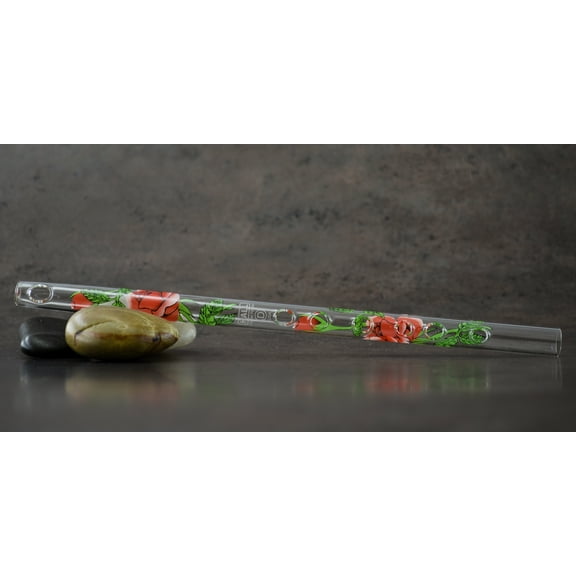 11015 - Inline Hall Crystal Piccolo in D - Rose with Green