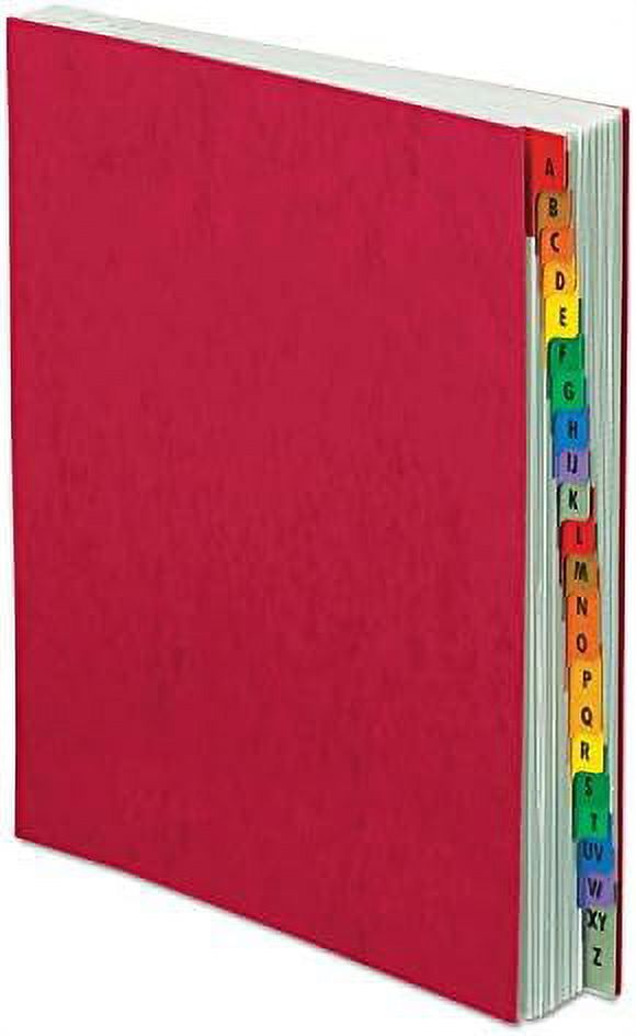 11017 AZ Expanding Desk File, Letter Size, Red Pressboard Cover