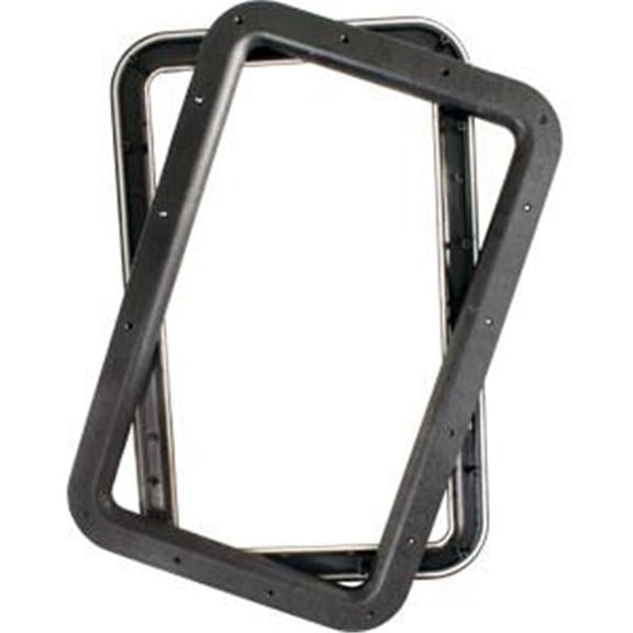 11021 Exterior Hardware RV Door Window Frame, Black