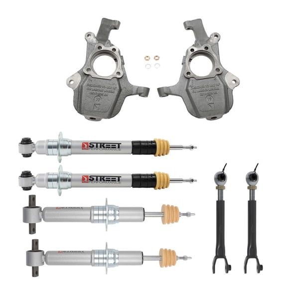 [1104SP]BT Lowering Kit.Belltech 21+ GM SUV SWB ONLY Front and Rear Lowering Kit w/ Street Performance Struts Fits select: 2021 CHEVROLET TAHOE K1500 LT, 2022 CHEVROLET TAHOE C1500 LT