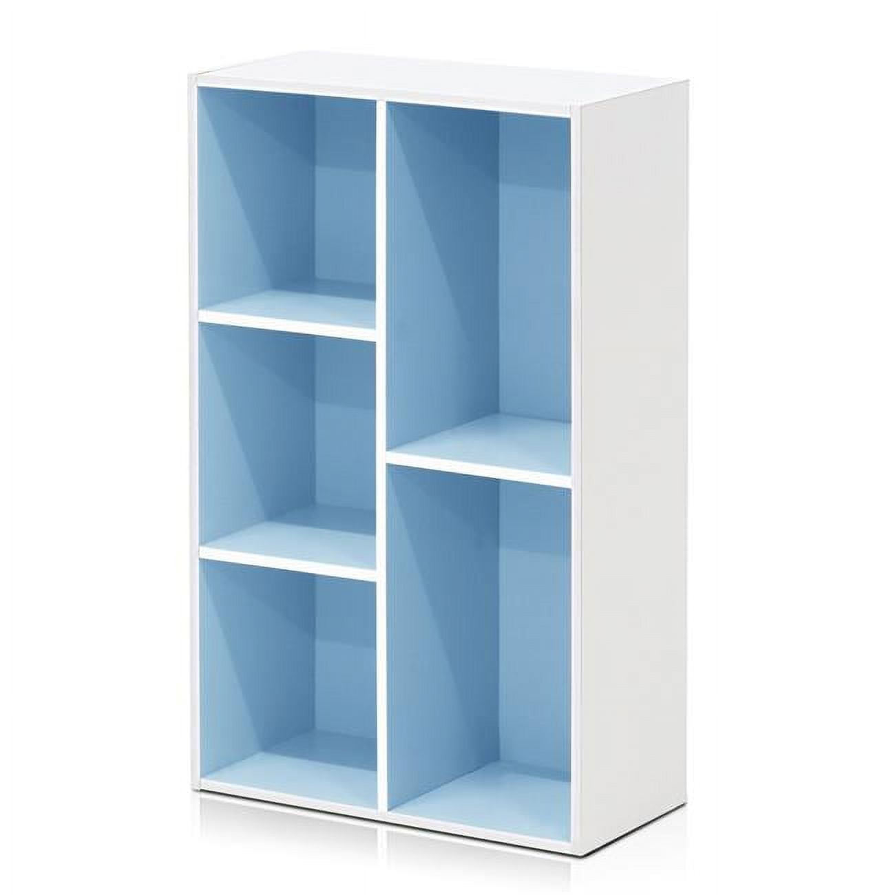 11069WHLBL 5Cube Reversible Open Shelf, White & Light Blue