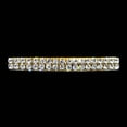 thumbnail image 1 of #11076G - 2 Row Rhinestone Barrette - Gold, 1 of 3