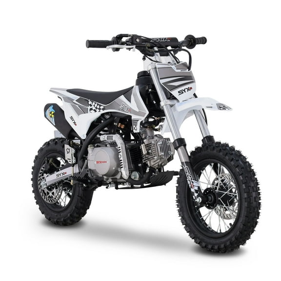110CC 4-Stroke Gas Dirt Bike for Teens 12+, Auto Transmission, Electric Start, 12"/10" Tires (Black)