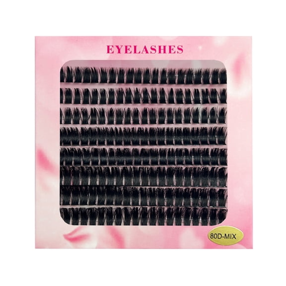 110D Shaped High-Simulation Material, Segmented Self-Grafting, Curled Hot-Melt Clusters, Voluminous False Eyelashes