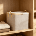 thumbnail image 1 of 110L Large Collapsible Storage Bag with Handles,Reinforced Base & Handles, Smooth Dual Zipper, High Capacity, Collapsible for Bedroom, Living Room Easy Storage, 1 of 9