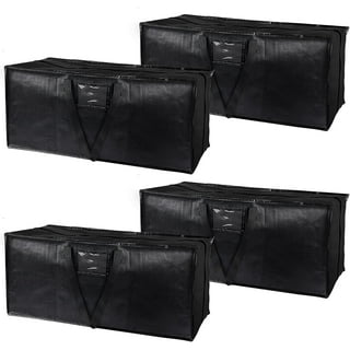 Laidan 3pcs 110L Extra Large Storage Bags for Moving, Heavy Duty Under Bed Storage Laundry Bag with Zip for Clothes Duvet Travel Camping, Black