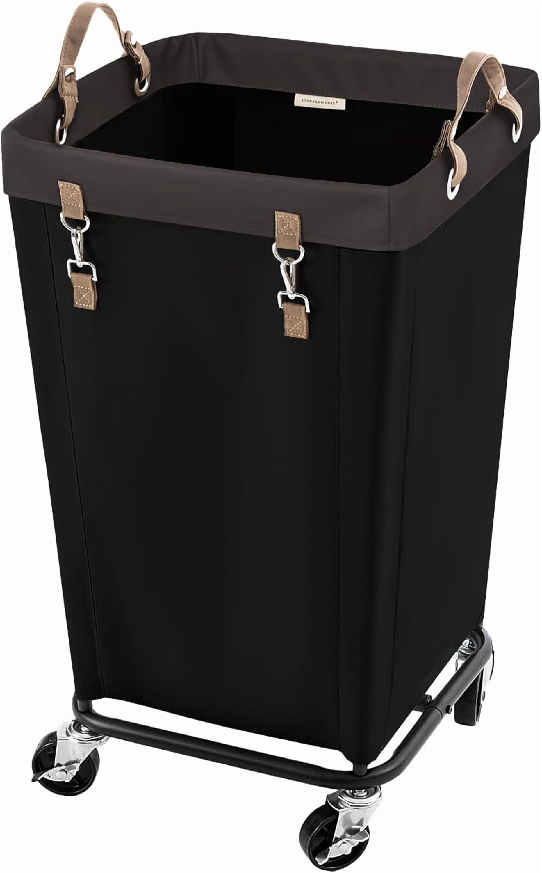 110L Laundry Basket with Wheels, Large Rolling Hampers for Clothing Organizer, Dirty Clothes Basket for Hotel, Home, Closet, Dorm, Beige
