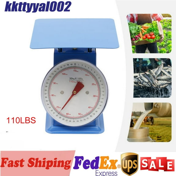 110LBS Heavy Duty Mechanical Weighing Scale Industrial Food Market Dial Scale