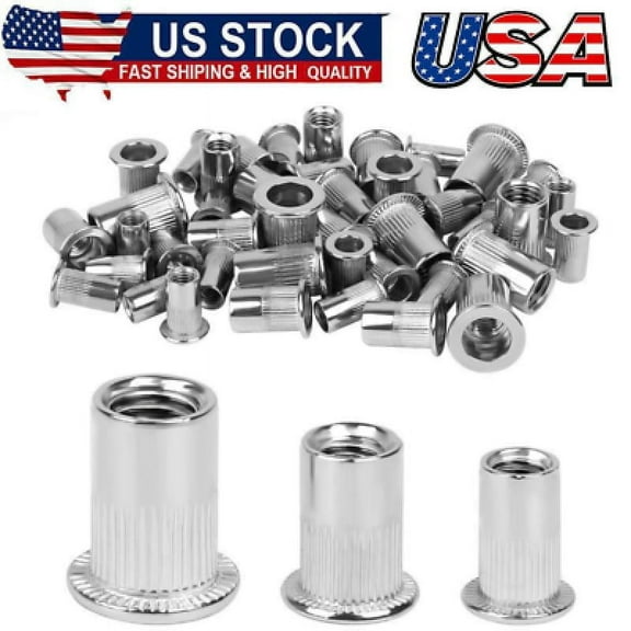 110Pcs Rivet Nuts Stainless Steel Blind Rivet Nuts Rivet Nut M5 M6 M8 Rivet Nut