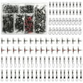 thumbnail image 1 of 110Pcs Strong Fishing Snap Swivels Kit, Include Rolling Barrel Swivels, Premium 3 Ways Fish Line Connector with Snaps Clips, Fishing Terminal Accessories Tackle Box for Lures Sinkers, 1 of 6