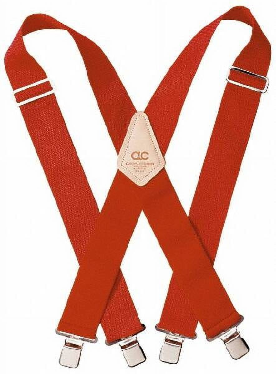 110RED 2 Wide Red Work Suspenders - image 1 of 5