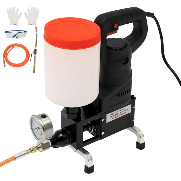 110V 1100W High Pressure Grouting Machine with 1.32Gal Barrel, Electric Grouting Injection Pump Grout Gun, Grout Mortar Plugging Machine for Concrete Cracks Waterproofing Repair