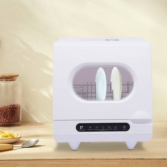 110V 1200W Portable Countertop Dishwasher with 12 Water Outlets and 360 Spraying Cleaning 15.74*15.74*17.71in for Homes, Apartments, Dormitories