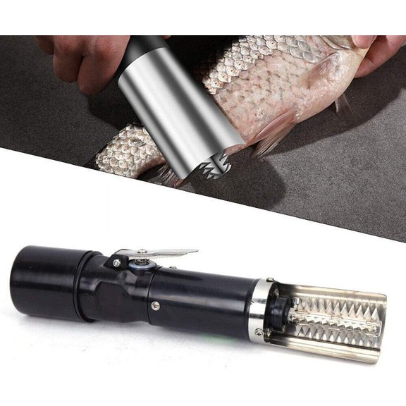110V 120W Electric Fish Scaler Remover,Portable Cordless Fish Scale Cleaner Scraper Waterproof Rechargeable with Power Adapter